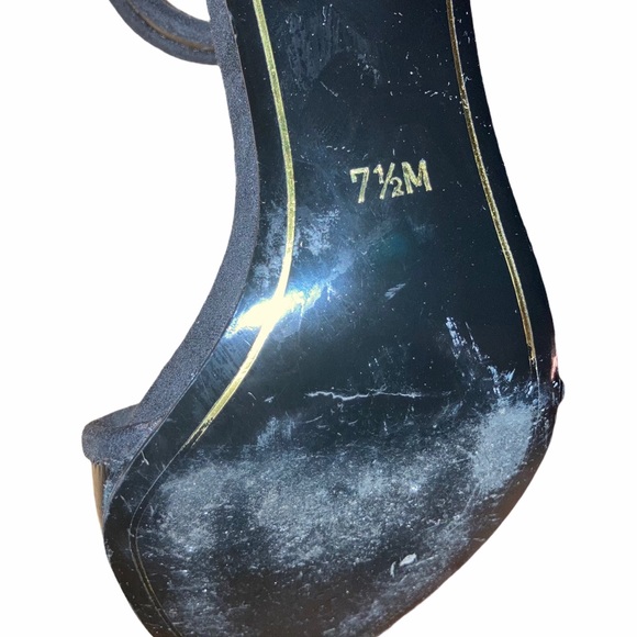 Charles Jourdan Black Ankle Strap Heels - Picture 5 of 9